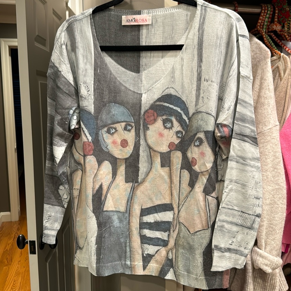 V NECK PARIS SWEATER